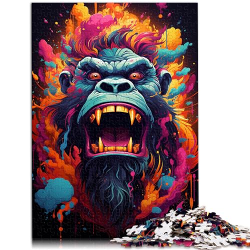 Puzzle, Malen, Farbe, Orang-Utan, Puzzle, 1000 Teile, Holzpuzzle, Spaß für zu Hause, Aktivitäten, Geburtstagsgeschenk, Reisegeschenk, 1000 Teile (50 x 75 cm)