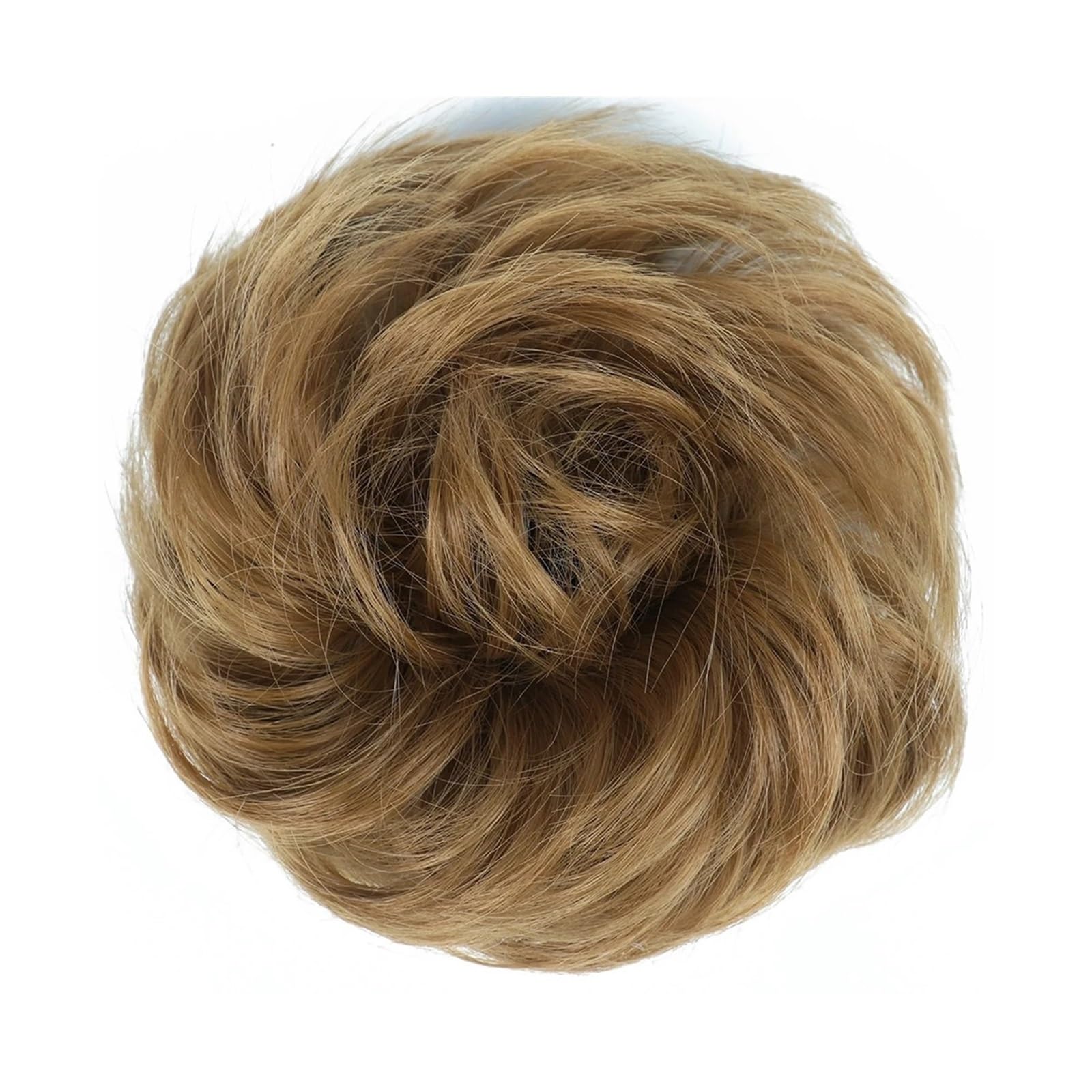 Haarteile Haarknoten Synthetischer Haarknoten, unordentlicher Chignon, Pferdeschwanz, Haarverlängerung, elastisches Gummiband, Haargummis for Frauen, blond, braun, gewellter Dutt Brötchen Haare(Q-28)