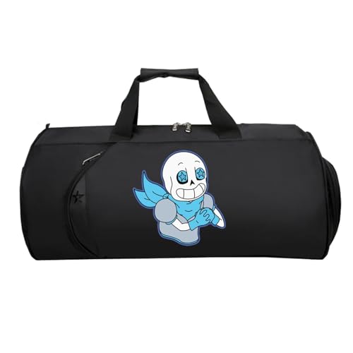 Kleine Reisetasche Anime, Handreisegepäck mit Schultergurt Handtasche, Carry On Bag füR Urlaub Und Sport, Schwimmbad, Klinikaufenthalt Flugzeug(Black 7)