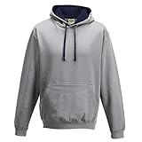 Just Hoods Varsity Kapuzenpullover XXXXX-Large Heather Grey/French Navy