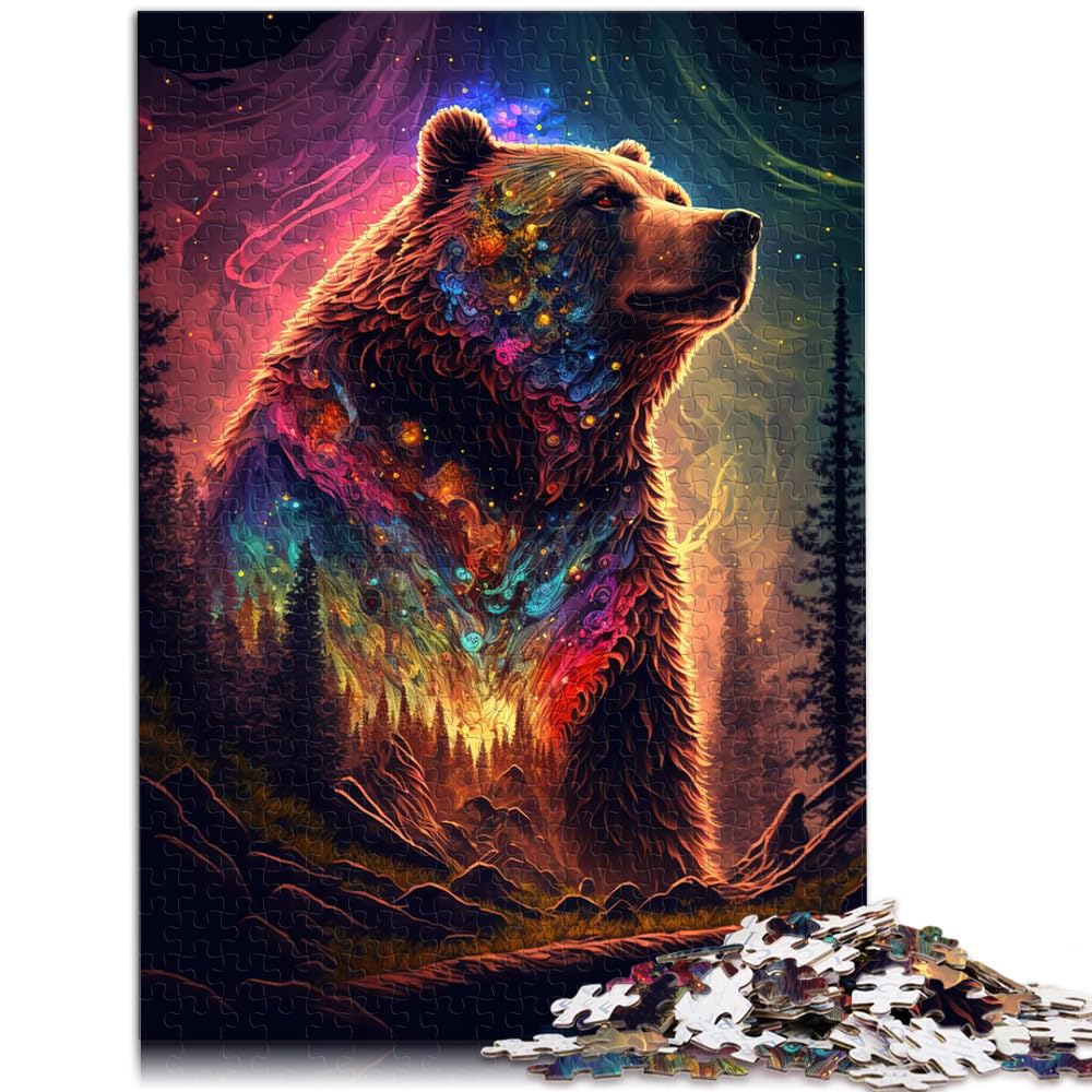 Puzzle mit Bären-Galaxie, 1000 Teile, Puzzle für Erwachsene, Holzpuzzle, Spielzeug, Puzzle, Lernspiele, Stressabbau-Puzzle, 1000 Teile (50 x 75 cm)