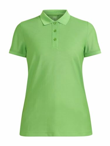 Craft CORE UNIFY POLO SHIRT | Poloshirt Damen S | Craft Green | Funktionelles Recyclingpolyester | Sehr guter Feuchtigkeitstransport | Quick Dry Poloshirt Damen kurzarm | Trainingsshirt Damen