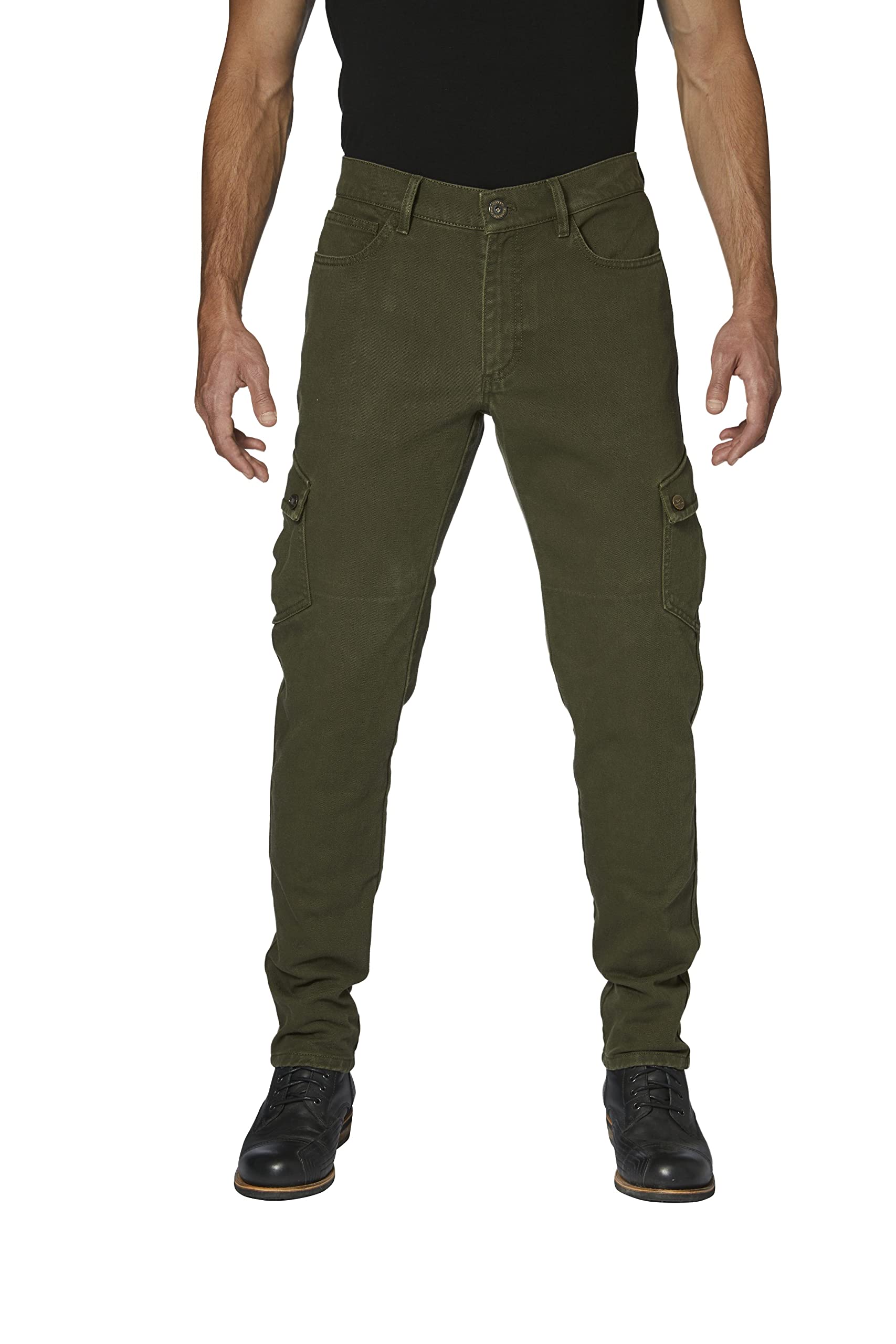 Rokker Cargo Slim Motorrad Textilhose, Oliv, 36