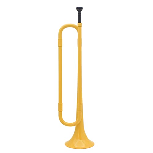 ZENGXUE B Flache Bugle-Kavallerie-Trompete Umweltfreundlicher Plastik Mit Mundstück Für Den Bandschüler Standard-Trompetenset (Color : Yellow)