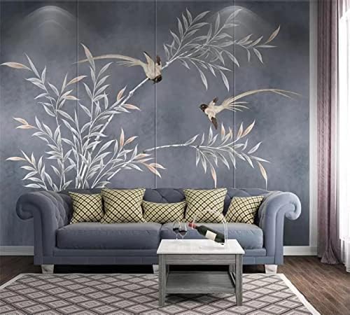 Eleganter Stil Der Blumen- Und Vogelmalerei 3D Tapeten Wanddekoration Fototapete Sofas Wohnzimmer Wandbild Schlafzimmer-200cm×140cm