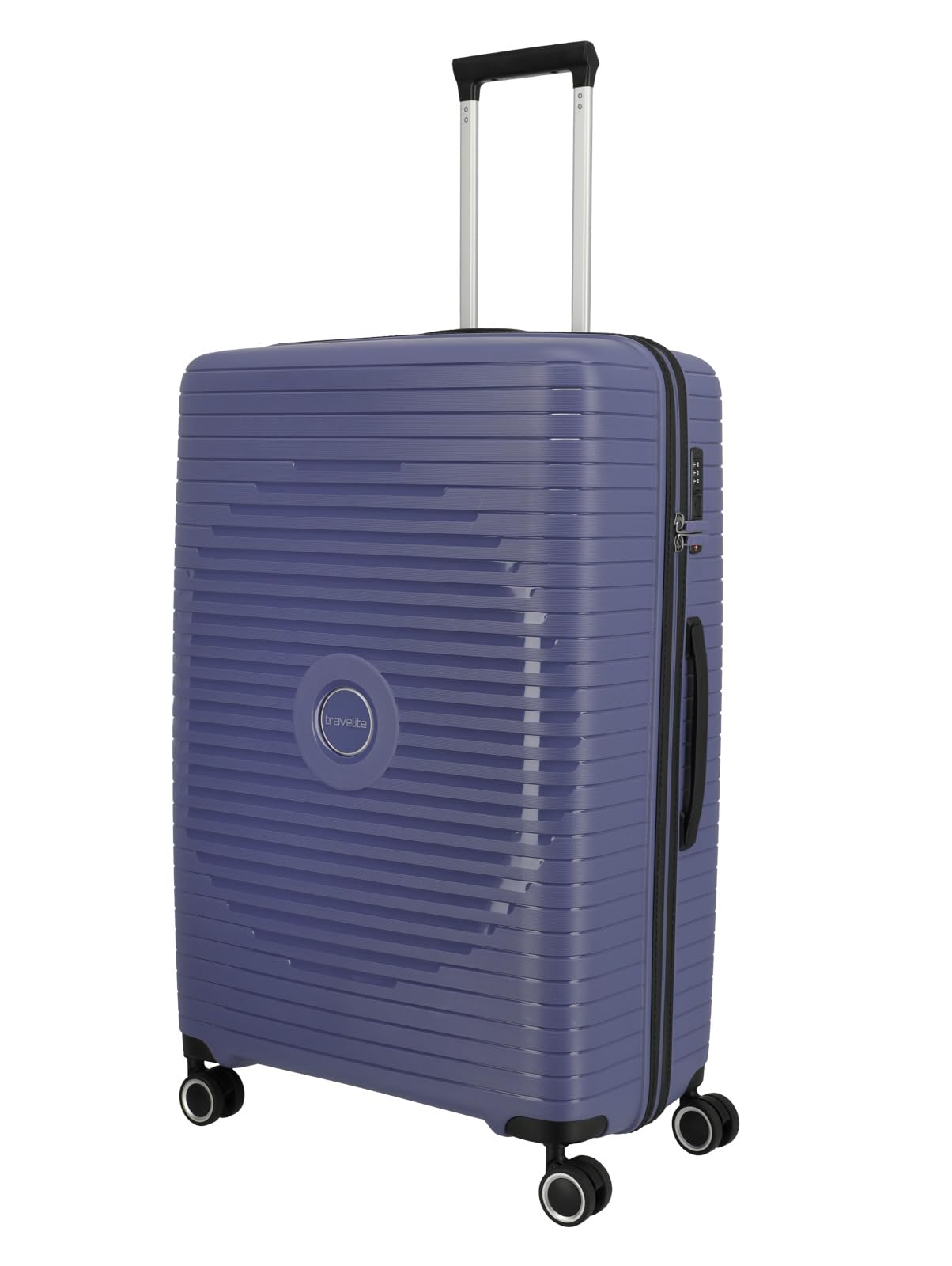 travelite Hartschalen Koffer groß, 4 Rollen, ORBITA, Trolley mit bruchsicherer Schale und praktischer Inneneinteilung, TSA Schloss, 77 cm, 103 Liter