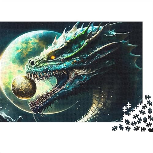 1000 Teile für Erwachsene, schwierige Puzzles, Fliegender Drache, Holzpuzzles für Teenager, Geschenke, Spielspielzeug für Erwachsene, Familienpuzzles, Geschenk (Größe 75x50cm)