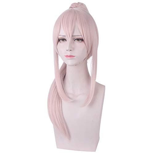 LINLINCD Cosplay wig Spiel Azur Lane Ayanami Lange Pferdeschwanz Perücke Cosplay Kostüm Hitzebeständige Kunsthaar Frauen Karneval Party Perücken