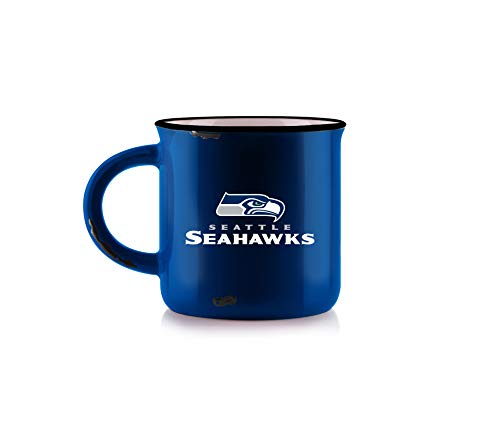 Duck House NFL Seattle Seahawks Unisex Vintage Style Bone China Mugvintage Bone China Mug Blue 340 ml