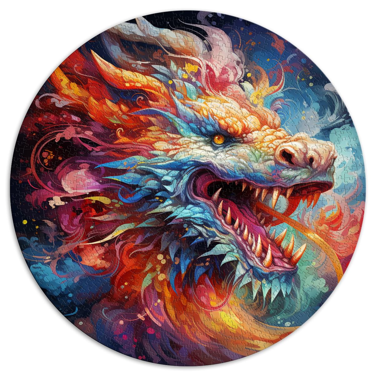 Puzzles zum Verschenken Japanischer Drache 1000-teiliges Puzzle für Erwachsene 67,5x67,5 cm Pädagogisches Stressabbau-Spielzeugpuzzle