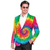 W WIDMANN MILANO Party Fashion - Party Fashion Jackett, Tie-Dye Muster, Anzugjacke, Neon, Batik, Showmen