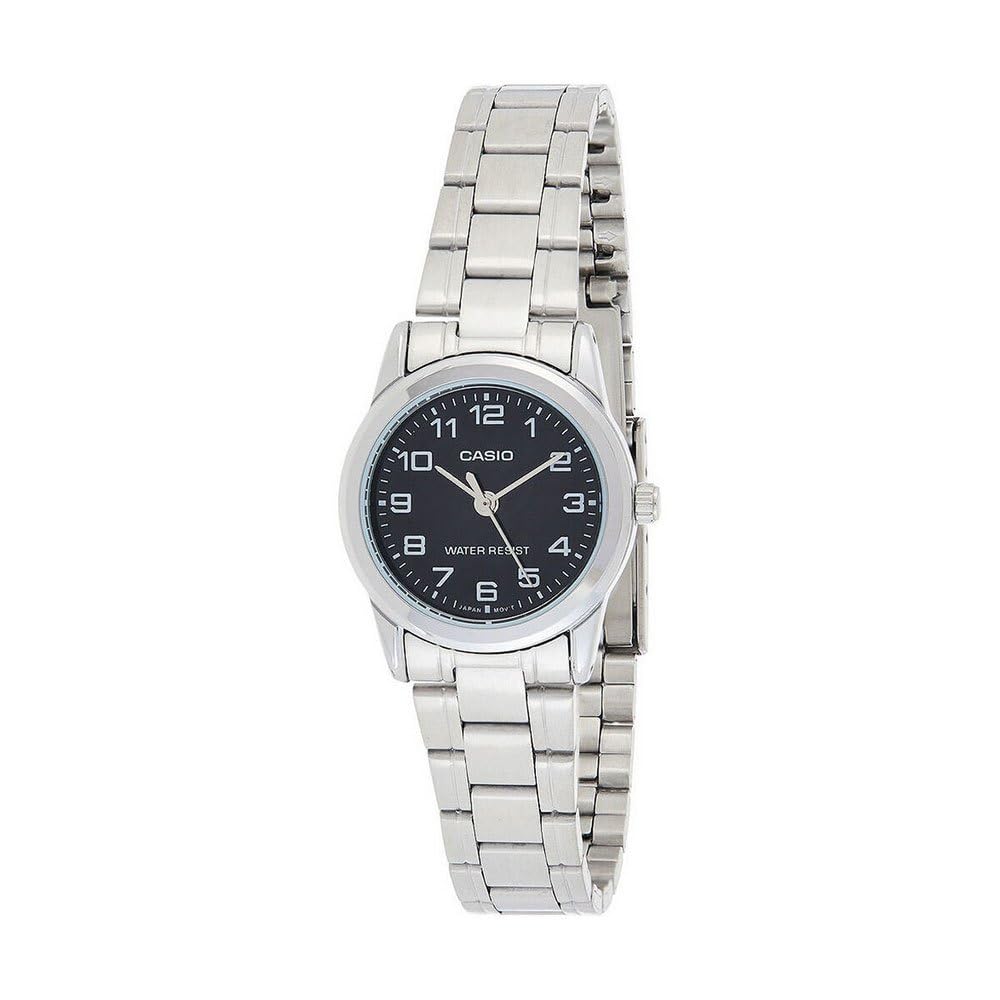 CASIO Damen Analog Quarz Uhr mit Edelstahl Armband LTP-V001D-1