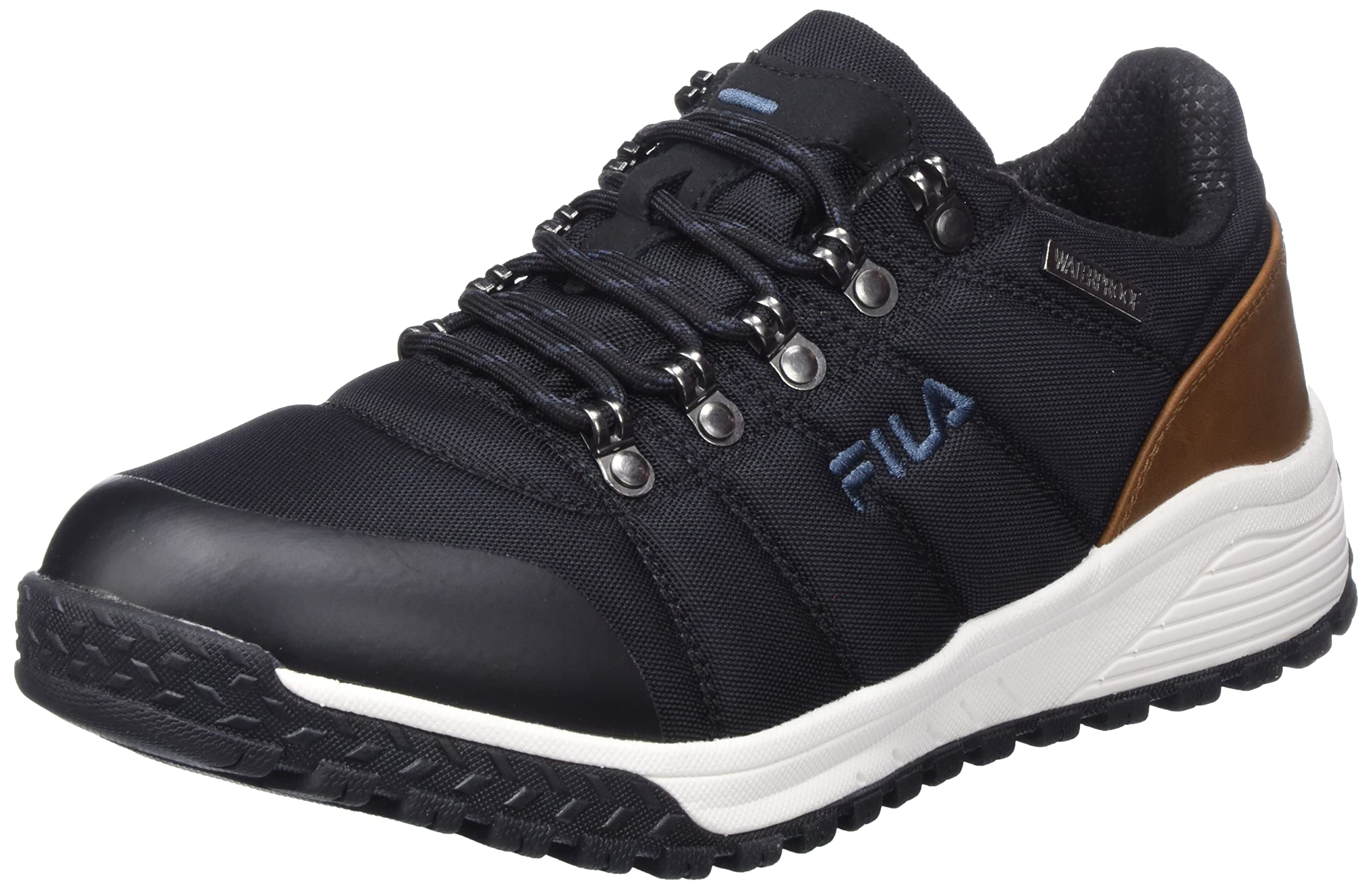 FILA Herren HIKEBOOSTER Low Wanderschuh, Black-Glazed Ginger, 43 EU Schmal