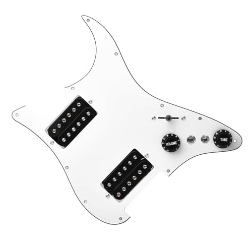 Standard-Pickguard-Tonabnehmer HH E-Gitarren-Schlagbrett-Tonabnehmer, exquisites und langlebiges Ersatzteil-Set für Gitarrenoberteile (Color : 2)