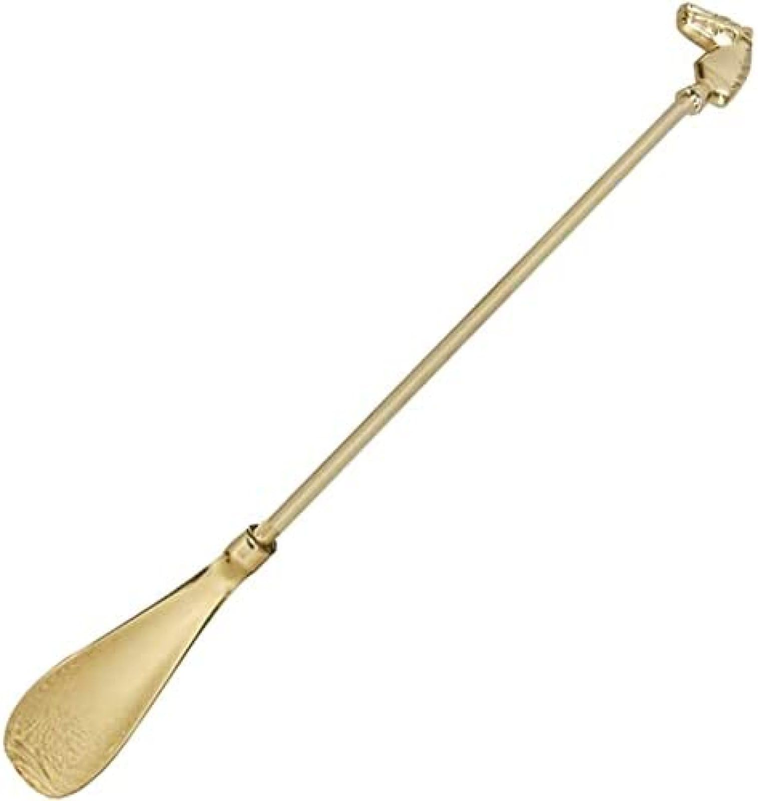 Schuhheber, 57 cm langer Schuhanzieher, extra langer Messing-Schuhanzieher, Pferdekopf-Form, Schuhlöffel, fauler Assistent, Schuhträger, einfach aufzuhängen, für ältere Männer und Frauen