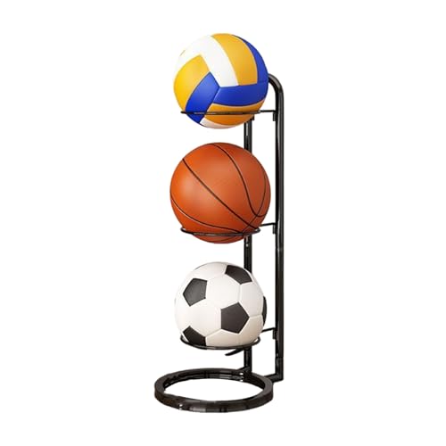 Uitndvyte Rolling Vertikale Display Rack Multilayer Lagerung Stehen Organisatoren Für Volleyball Fußball Basketball Fußball