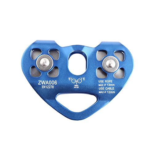 Lahdrhab Outdoor-Kletterseilzug Biaxialer Transport Expand Heart-Shaped Double Pulley Blue