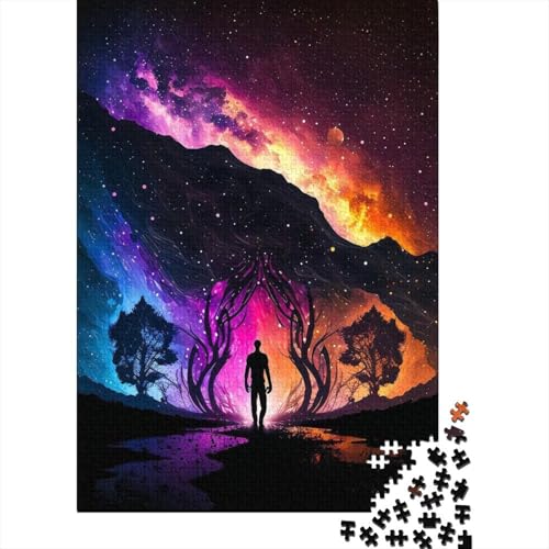 500 große Teile Puzzle für Erwachsene Ein Galaxy Tree Holzpuzzle für Teenager ganze Familie und das 52x38cm