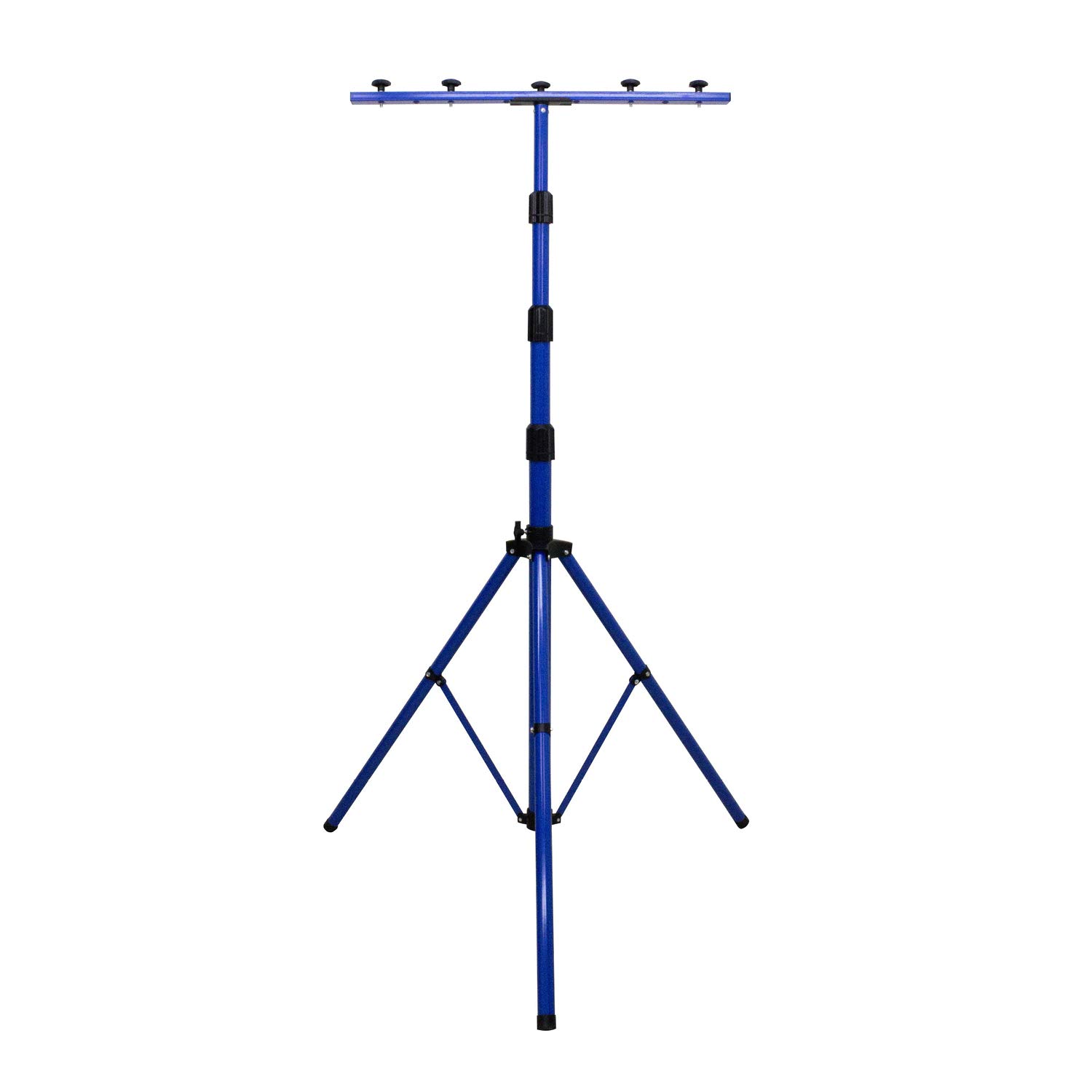 as - Schwabe Profi XL Stativ für LED-Strahler / Halogen-Strahler – Stativ mit Universaltraverse geeignet zur Halterung von Baustrahlern und Leuchten I Höhenverstellbar bis 4,00 m – Blau I 46751