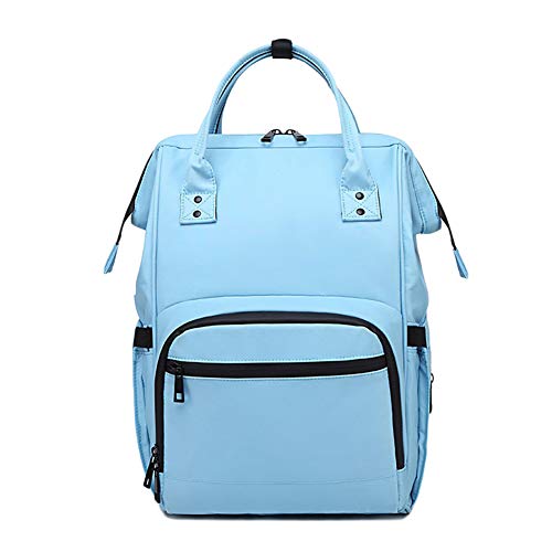 Baby Wickelrucksack Wickeltasche, Multifunktionale Wasserdichte Babytasche Für Mama Und Papa Reiserucksack Große Kapazität Blau 25 * 18 * 40CM