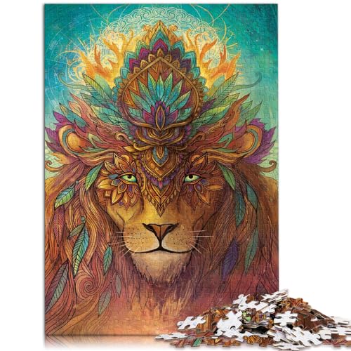 Puzzle „Lion Spirit“, 1000 Teile, Puzzle für Erwachsene, Holzpuzzle, Spaß für Aktivitäten zu Hause, Geburtstagsgeschenk, Reisegeschenk, 1000 Stück (50 x 75 cm)