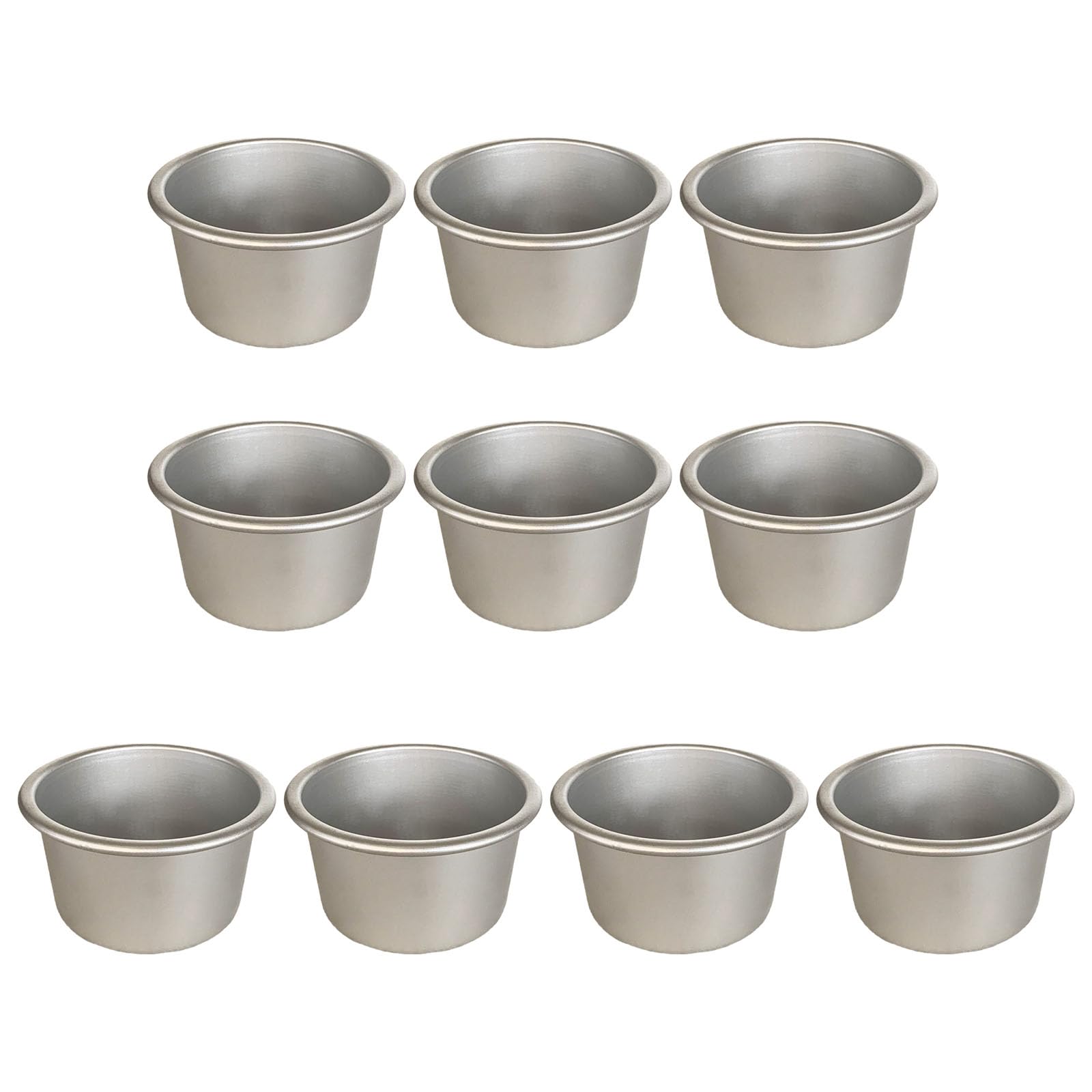 Packung 10 Antihaftbeschichteten Western Kuchenbecher Puddingformen Aluminium Muffinsform Eierformen Praktisches Küchenwerkzeug