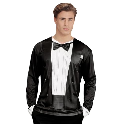 "TUXEDO" (photorealistic sublimation printed long sleeve T-shirt) - (M/L)