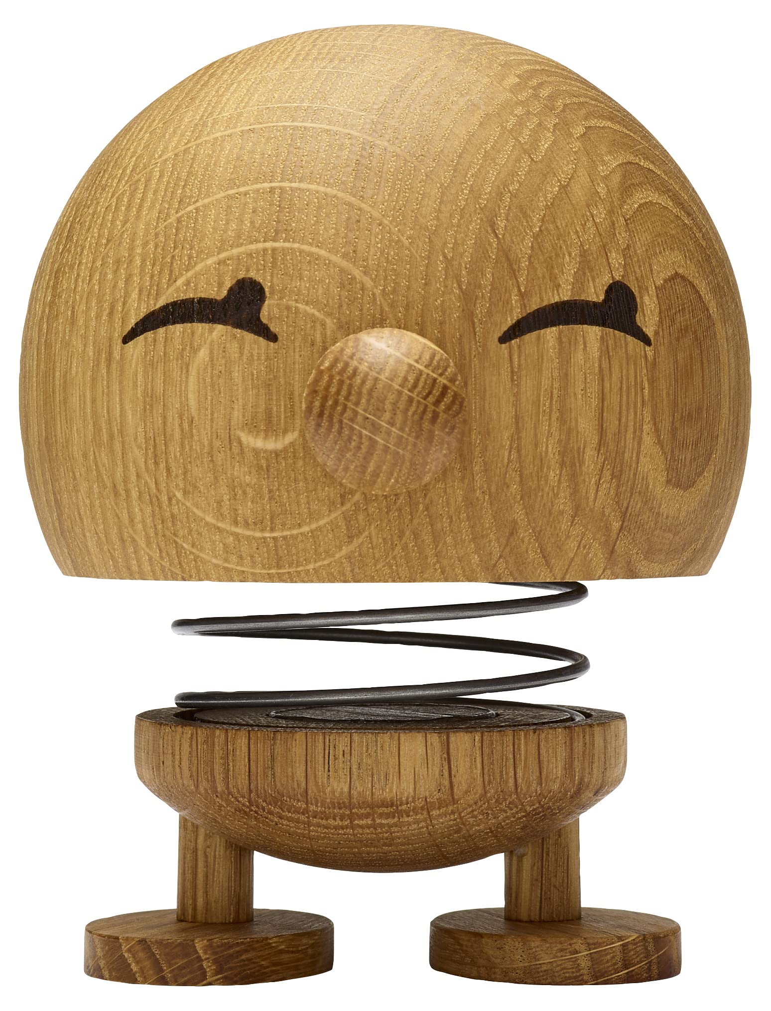 Hoptimist Bumble, Holzdeko, Wackelfigur aus Holz, Deko Skandinavisch, Deko Wohnzimmer, Schreibtisch Deko, Büro Gadgets, Tolle Kleine Geschenke, 7,4 x 8,5 x 9,5 cm, Medium, Oak