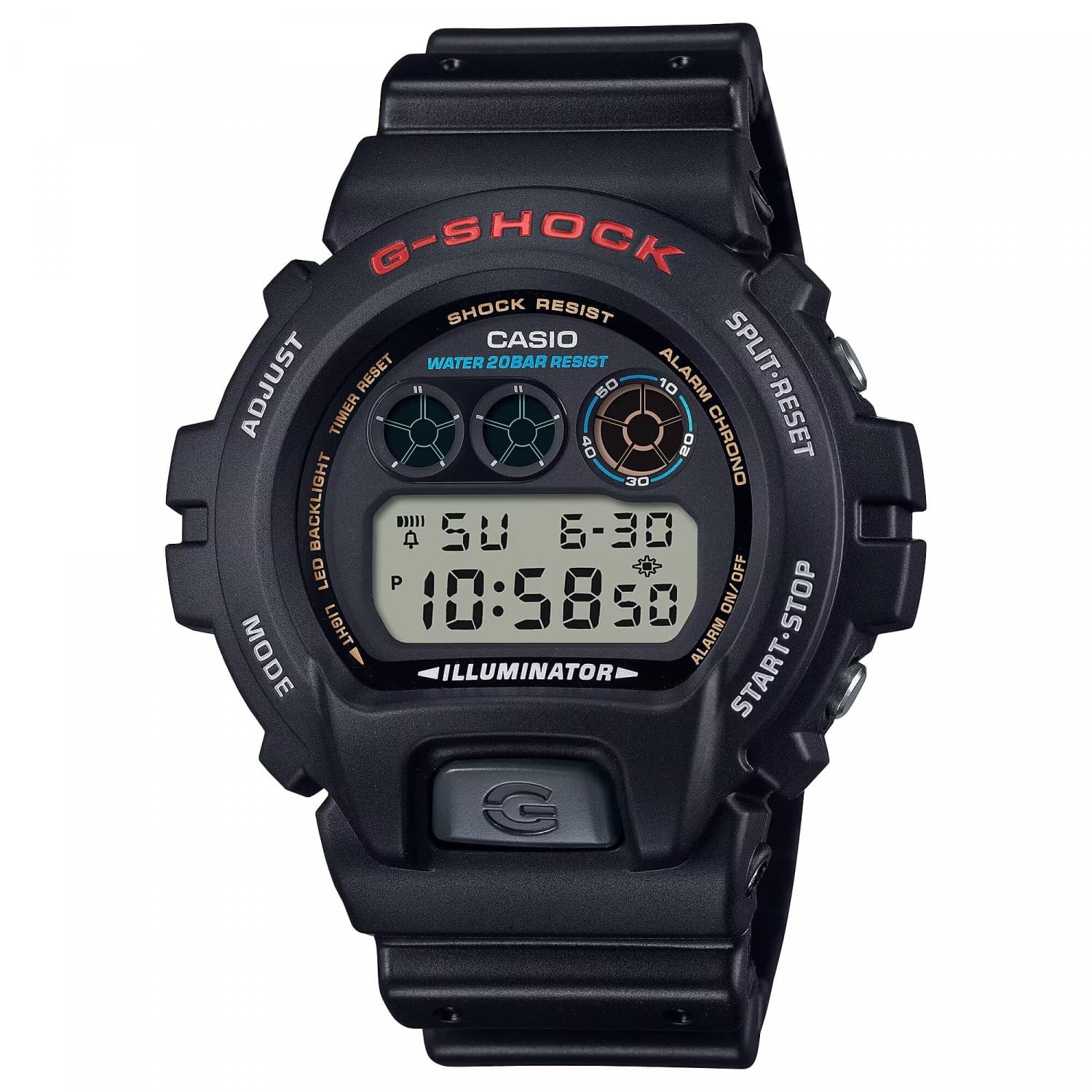 Casio G-Shock Herrenuhr Schwarz Rot DW-6900U-1ER