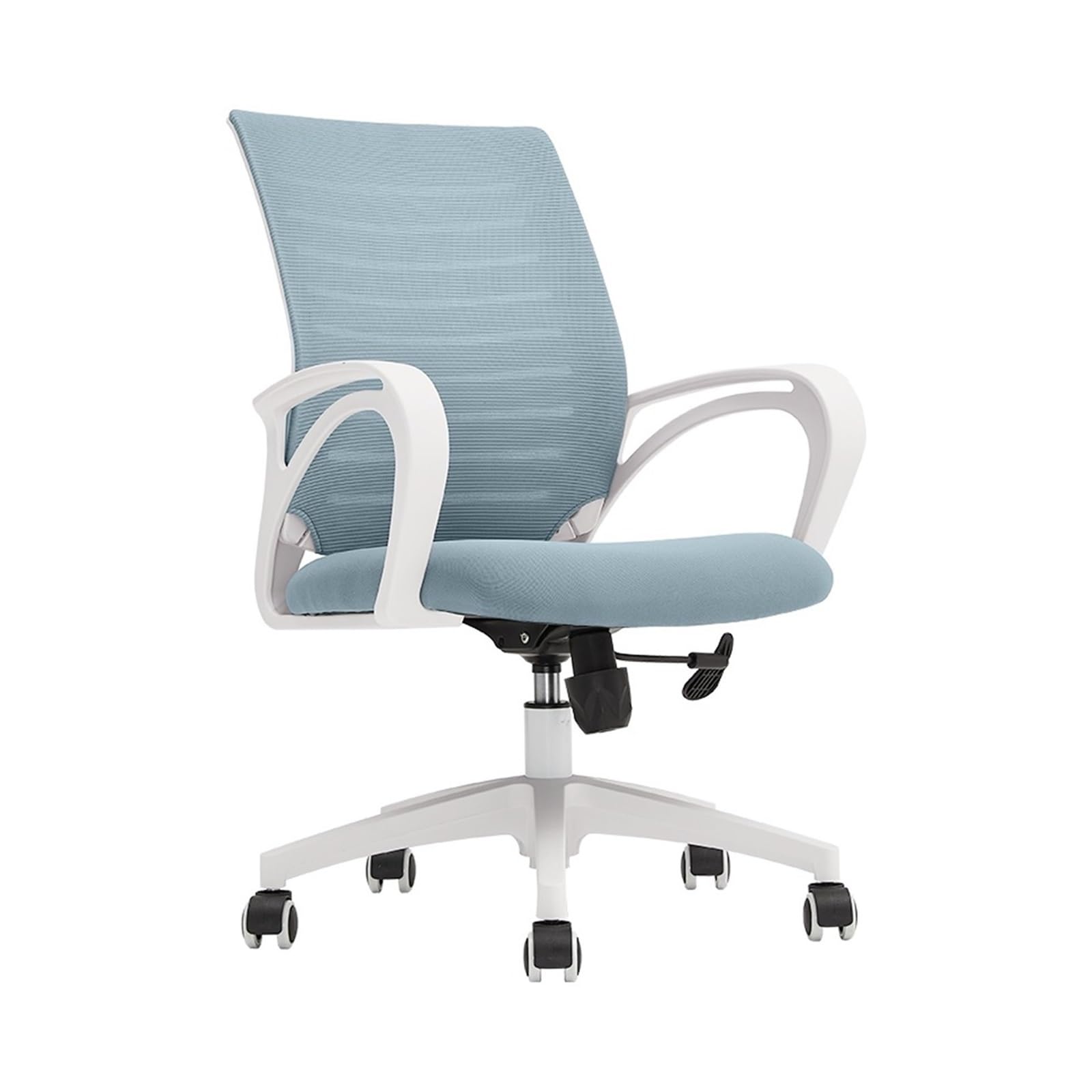 FUHAI-666 Bürostühle Ergonomischer Bürostuhl Home Wheels Mid Back Mesh Büroschreibtisch Rolling Swivel Task Chair Schreibtischstuhl(Blue)