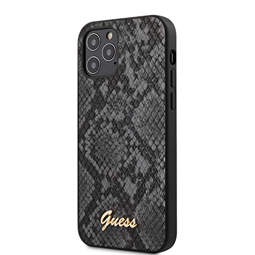 Guess GUHCP12LPUSNSMLBK Script Python Collection Hülle für iPhone 12 Pro Max 6,7" Schwarz hardcase