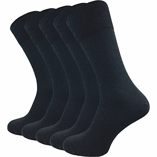 GAWILO 5 Paar klimaregulierende Merino Herren Business Socken aus 64% Schurwolle (as3, numeric, numeric_47, numeric_50, regular, regular, schwarz)