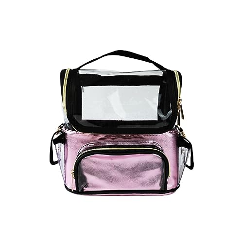 Make-up-Organizer, tragbare Kosmetiktasche, Aufbewahrungstasche für Hautpflegeprodukte, tragbar, für Reisen, große Kapazität, transparent, einfacher Kulturbeutel (1)