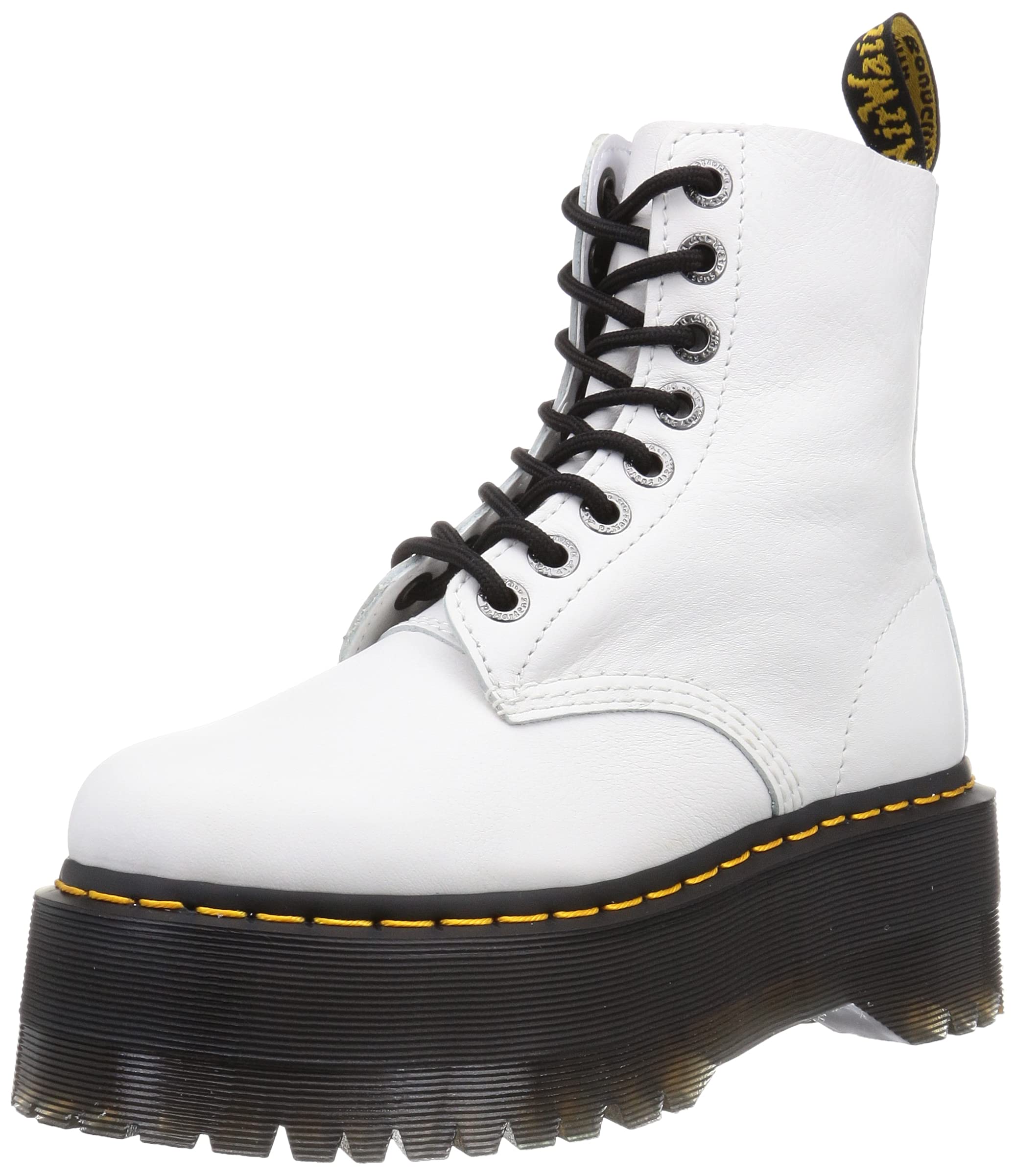 Dr. Martens 8 Eye Boot Springerstiefel, Optical White Pisa, 40 EU