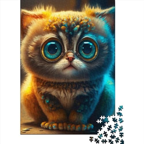 Cartoon-Katzen-Puzzle für Erwachsene, 1000-teiliges Puzzle für Erwachsene, Teenager-Puzzle für Erwachsene, Lernspiel, Herausforderungsspielzeug, 29,53 x 19,69 Zoll