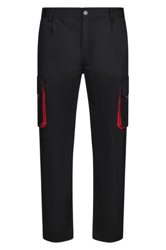 Velilla 103004 - Mehrtaschenhose (Größe 52) Farbe schwarz und rot