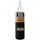 Handgefertigter Boxsack Excalibur Workout – Extrem Robust und strapazierfähig, reißfestes Nylon, mit Kettenaufhängung, Drehwirbel, Aufhängung, 100cm