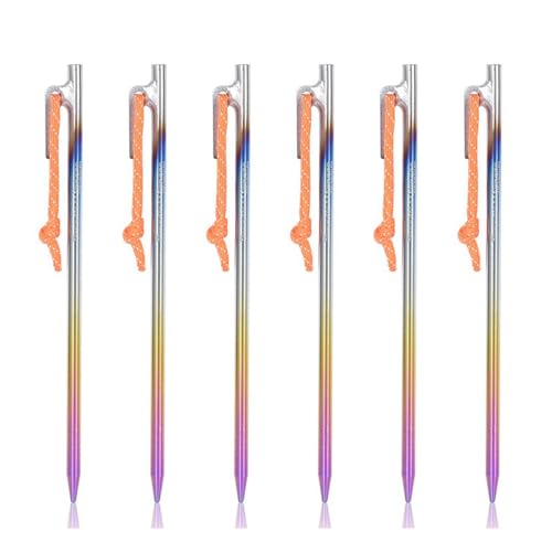 Fhkpsqkcn Lange Zeltheringe aus Legierung, Zeltheringe, fester Zelthaken, Bodenanker, Outdoor-Überdachung, Camping-Zubehör