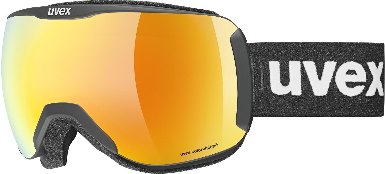 uvex Downhill 2100 CV Race Skibrille (2730 black mat, mirror orange/colorvision green (S2))