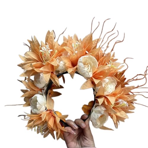 Frühlingsblumenkronen Blumengirlanden Stirnband Braut Hochzeit Frauen Mädchen Stimulierter Blumenkranz Haarband Haarband