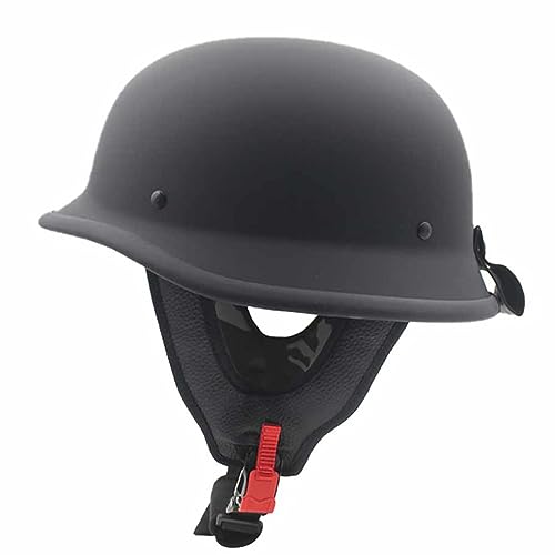 Deutscher Motorrad Halbhelm Retro Halbschalenhelm Motorradhelm ECE-Zertifizierung Open Face Helm Offenem Helm Jet-Helm Rollerhelme Für Fahrrad Cruiser Chopper Moped Roller 58-63cm