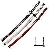 Sword Warrior Schwert Roronoa Zoro Schwert Set 3 Stück 100cm Holzschwert, Holz Katana Japanischer Anime, Cosplay Schwert-Kitetsu / Shisui / Wado Ichimonji