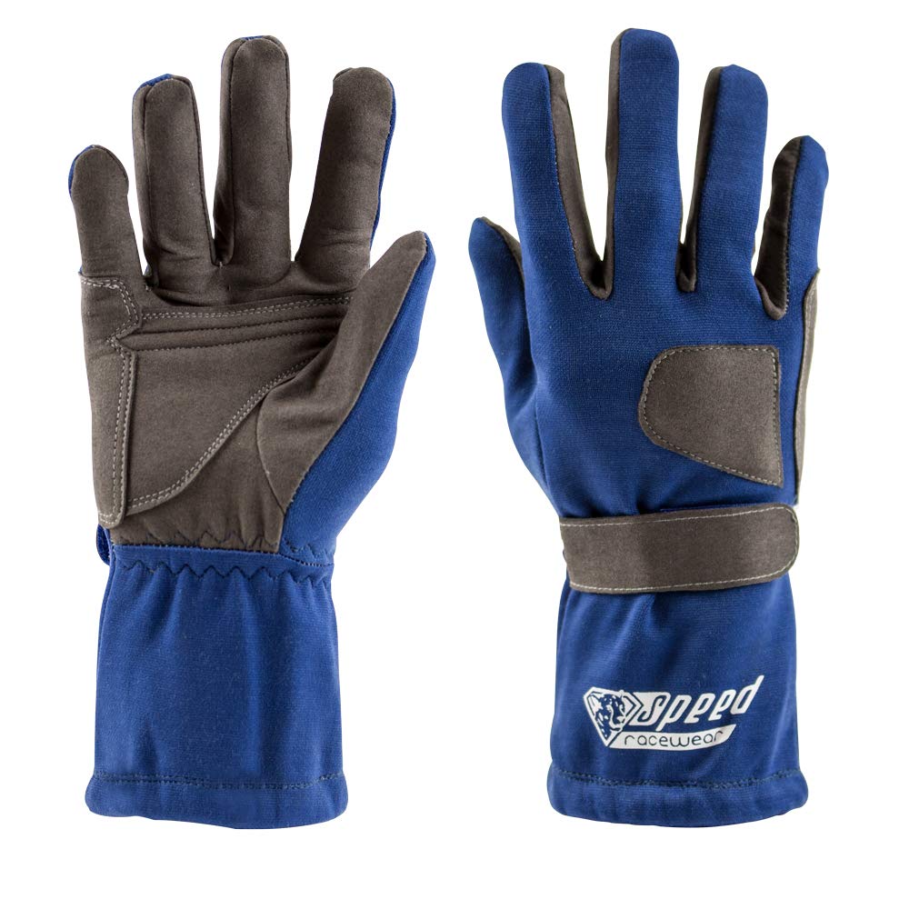 Speed Racewear - Karthandschuhe Sydney - Motorsport Handschuhe (7, Blau)