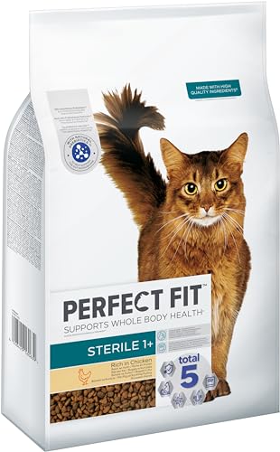 PERFECT FIT Sterile Adult Trockenfutter für erwachsene, sterilisierte Katzen ab 1 Jahr - Huhn, 7 kg (1 Beutel)