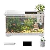 Aquarium-Set | kleines Aquarium | Deko-Set für kleines Salzwasseraquarium | Kreatives Fischreservoir, Fisch-Aquarium mit | Korb für Goldfische - Guppy- Garnelen, Quallen