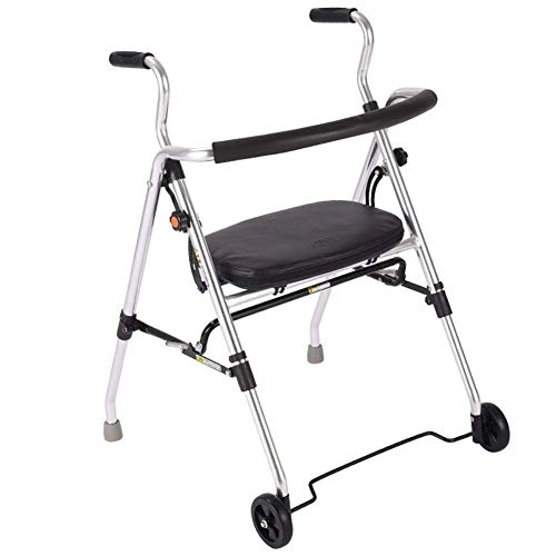 Rollator Walker, Aluminium-Legierung, klappbares Gehgestell mit Rädern, Gehhilfe für Standard-Behinderte, für ältere Menschen