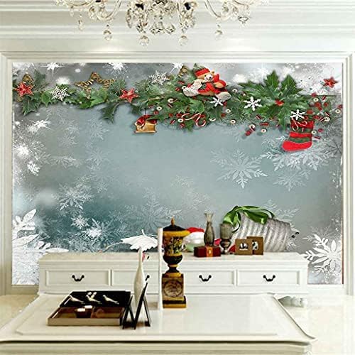 Weihnachten Schneeflocken 3D Tapeten Wanddekoration Fototapete Sofas Wohnzimmer Wandbild Schlafzimmer-250cm×170cm