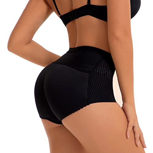 BANLUX Damen Po Push Up Unterhose - Frauen Butt Lifter Gepolsterte Shapewear Enhancer Control Panties Body Shaper Unterwäsche Fake Butt Booty Push Up Nahtlose Slips,Schwarz,XXL