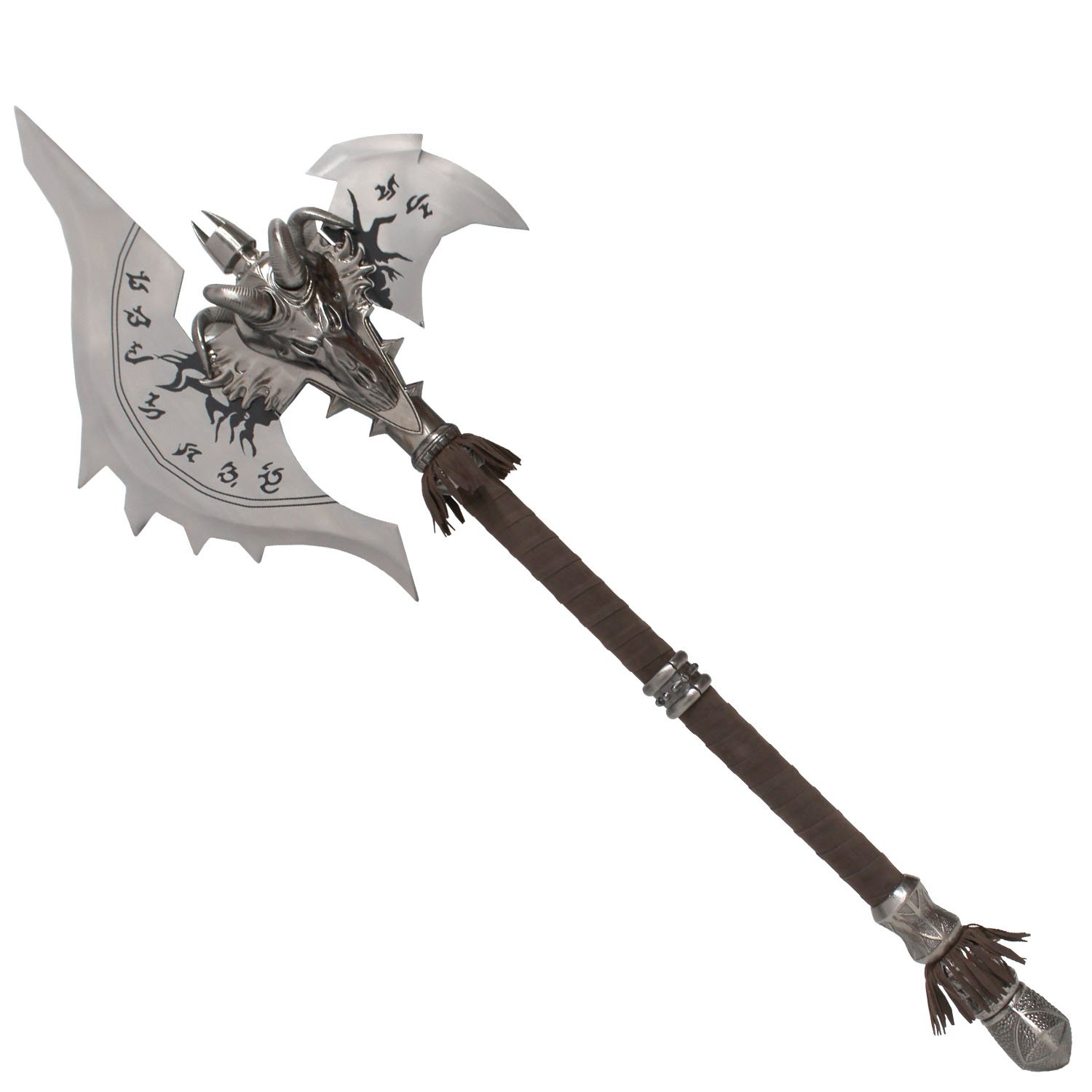 World of Warcraft inoffizielle Replik ShadowMourne in Originalgröße 109 cm aus Edelstahl mit Wandsockel inklusive - Stumpfe Dekorative Axt