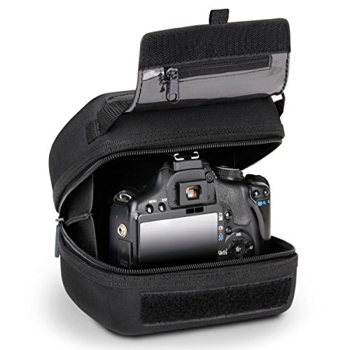 USA Gear Kameratasche für Spiegelreflexkameras mit Quick Access, Gepolstertes Hard Shell Case mit Molded Eva Protection, Gürtelschlaufe - Passend für Nikon, Canon und Weitere DSLR/SLR